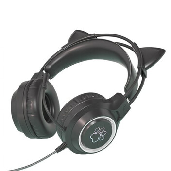 Kinsi SY-G35 Auriculares Gaming RGB con Orejas Negro Kinsi SY-G35 Auriculares Gaming RGB con Orejas Negro