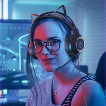 Kinsi SY-G35 Auriculares Gaming RGB con Orejas Negro Kinsi SY-G35 Auriculares Gaming RGB con Orejas Negro