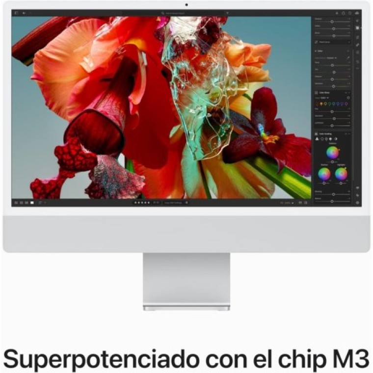 Apple iMac Apple M3/16GB/256GB SSD/8 Núcleos GPU/24" 4.5K Retina Plata