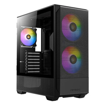 Torre PC Caja PC Antec NX416L Midi Tower Ventana Vidrio Templado RGB USB-C ATX/ITX/mATX Negra