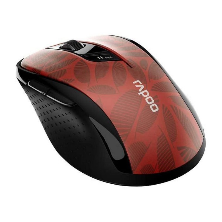 Rapoo M500 Silent Ratón Óptico Inalámbrico 1600DPI Rojo