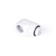 Alphacool L-Conector Giratorio G1/4 Rosca Exterior a G1/4 Rosca Interior Blanco