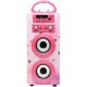 Dynasonic Karaoke 025 Altavoz Bluetooth con Karaoke y 2 Micrófonos Rosa Brillante