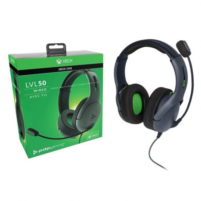 PDP Gaming LVL50 Auriculares Gaming Negros para Xbox