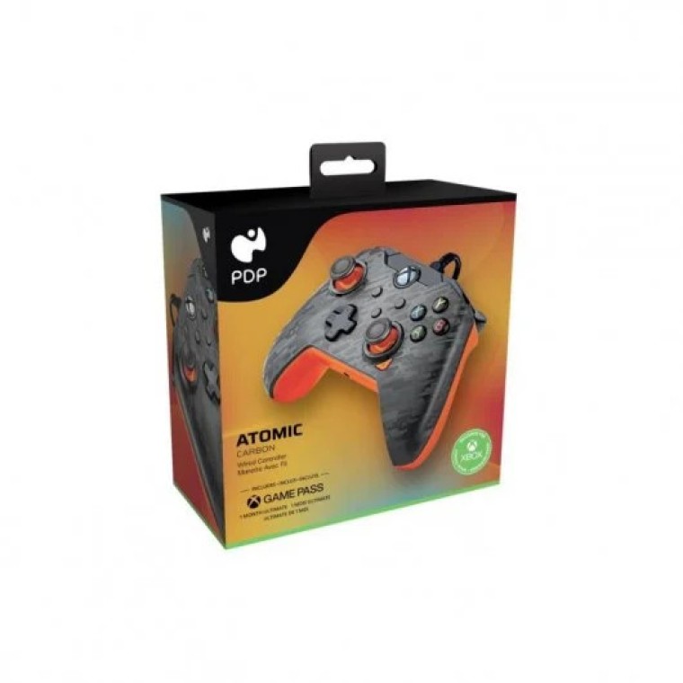 PDP Mando con Cable Atomic Carbon para Xbox Series X/S/One/PC