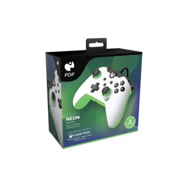 PDP Mando con Cable Neon White para Xbox Series X/S/One/PC