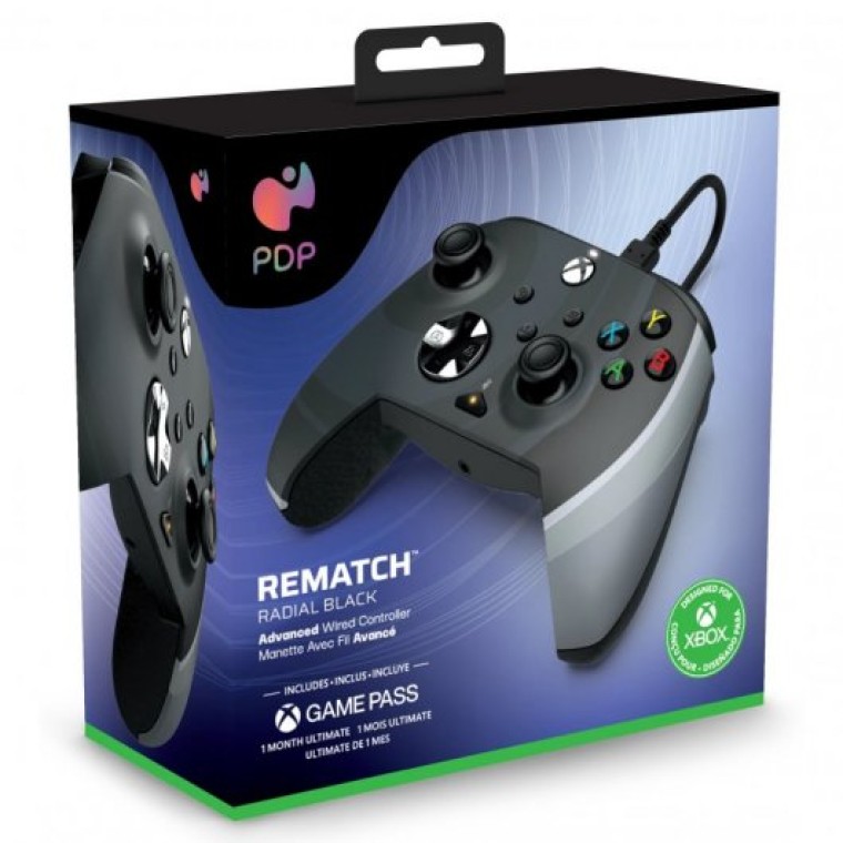 PDP Rematch Radial Black Mando con Cable para Xbox X/S/One/PC