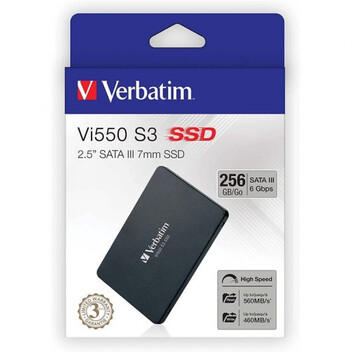 Verbatim Vi550 S3 256GB SSD 2.5" SATA 3 Verbatim Vi550 S3 256GB SSD 2.5" SATA 3