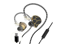 Kinsi H818 Auriculares de Botón InEar Negros/Dorados