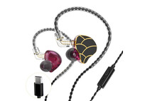 Kinsi H818 Auriculares de Botón InEar Negros/Burdeos