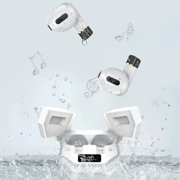 Kinsi F72 Auriculares Inalámbricos Bluetooth con Pantalla Digital Blanco Kinsi F72 Auriculares Inalámbricos Bluetooth con Pantalla Digital Blanco