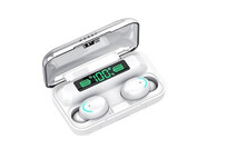 Kinsi F9-32 Auriculares Inalámbricos Bluetooth con Pantalla Digital Blancos