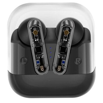 Kinsi AKZ-S26 Auriculares Inalámbricos con Funda Transparente Negros Kinsi AKZ-S26 Auriculares Inalámbricos con Funda Transparente Negros