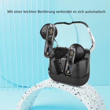 Kinsi AKZ-S26 Auriculares Inalámbricos con Funda Transparente Negros Kinsi AKZ-S26 Auriculares Inalámbricos con Funda Transparente Negros