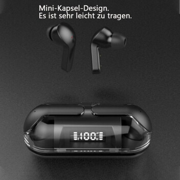 Kinsi B39 Auriculares Inalámbricos Bluetooth con Pantalla Digital Negros