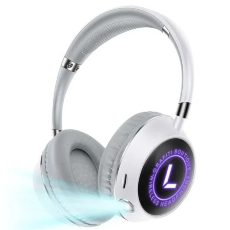 Kinsi K69 Auriculares Inalámbricos Bluetooth con Linterna Blancos