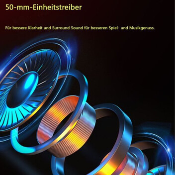 Kinsi HS601 Auriculares Gaming RGB Negros