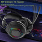 Kinsi HS601 Auriculares Gaming RGB Negros
