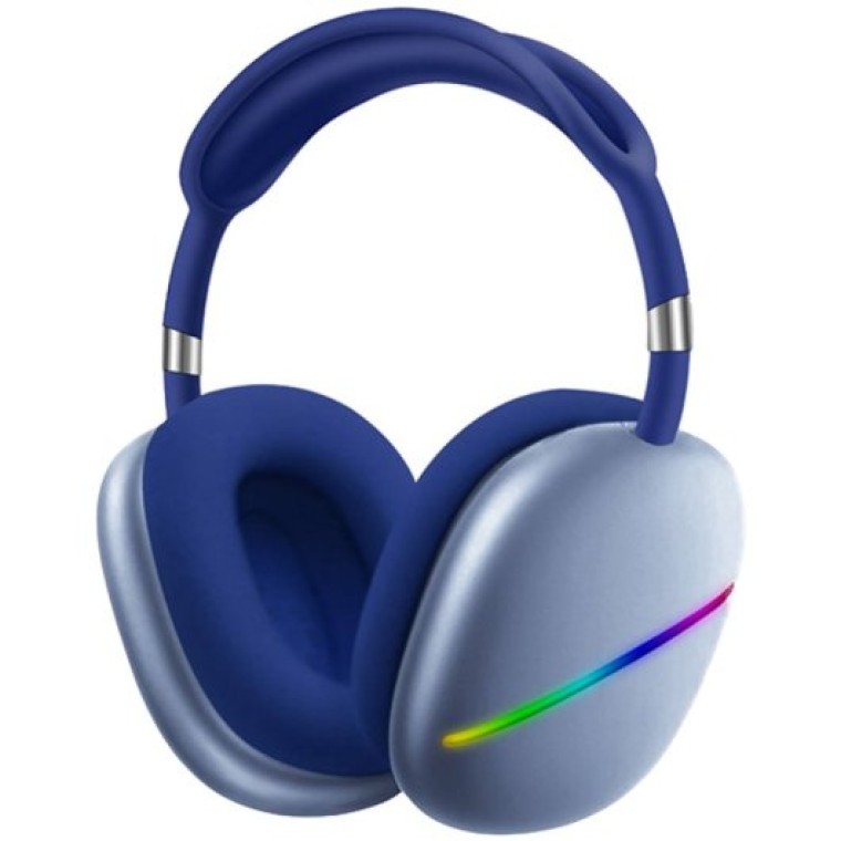 Kinsi AKZ-MAX10 Auriculares Inalámbricos Subwoofer RGB Azules