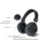 Kinsi AKZB63 Auriculares Inalámbricos Tres Modos Negro