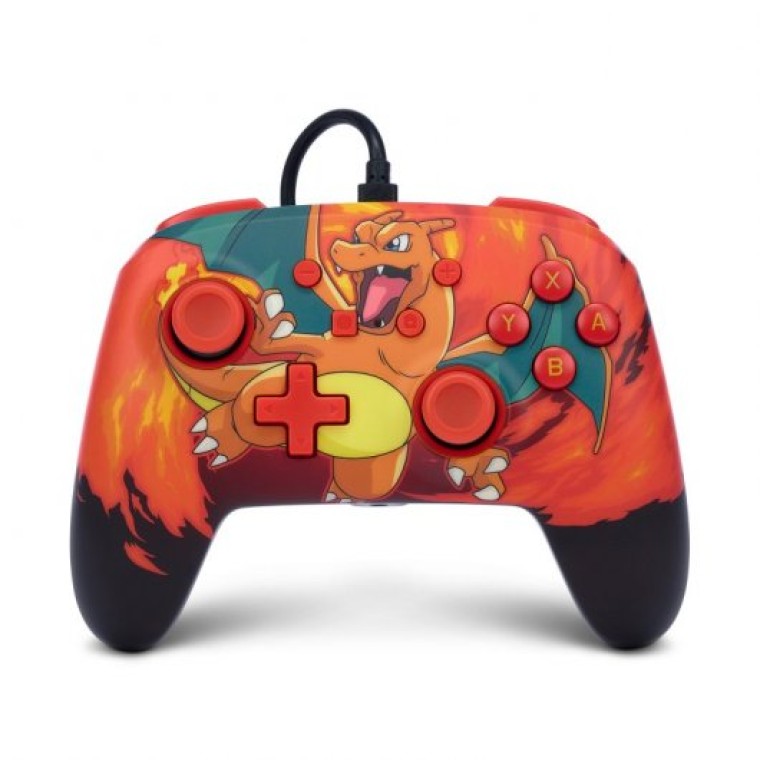 Power A Mando con Cable Extraíble Pokémon Charizard Vortex para Nintendo Switch