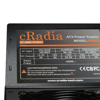 Fuente Alimentación Cradia Cronus Fuente de Alimentación Silent ATX 500W