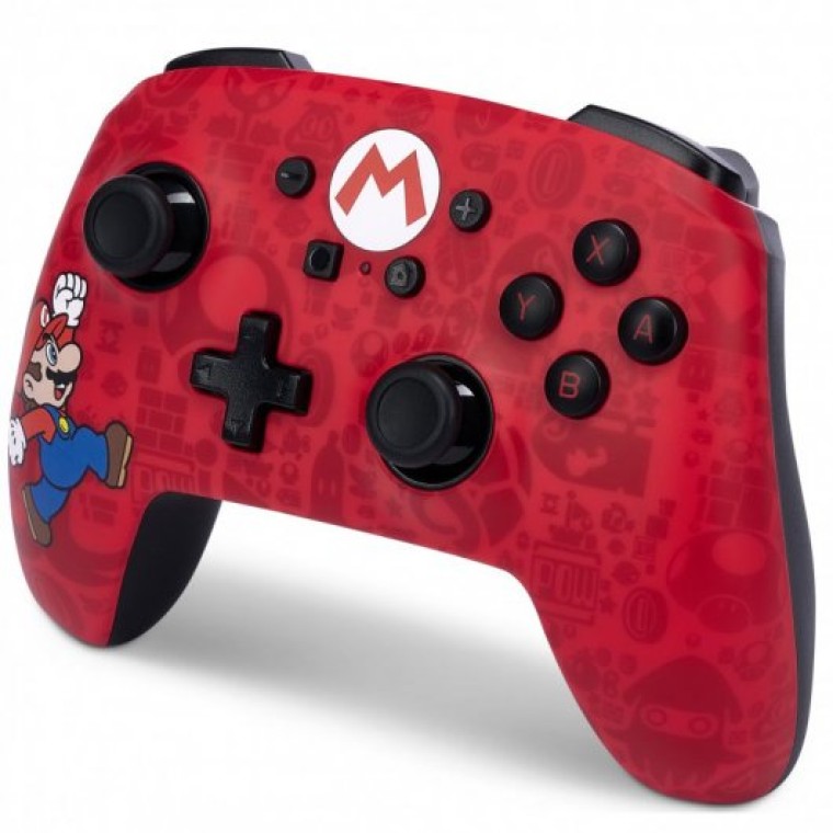 Power A Enhanced Wireless Mando Inalámbrico Edición Here We Go Mario para Nintendo Switch