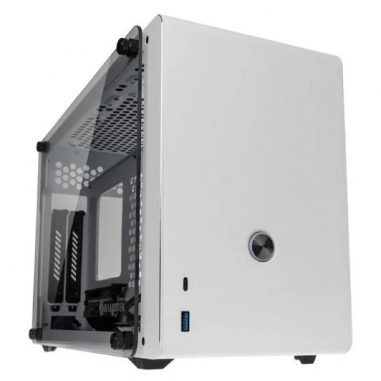 Raijintek Ophion Mini-ITX Cristal Templado USB 3.0 Blanca