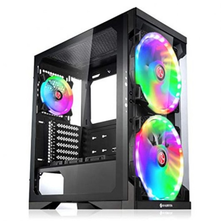 Raijintek Silenos Pro A-RGB Cristal Templado USB 3.0 Negro