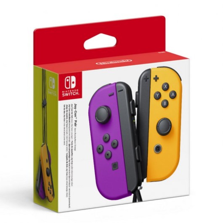 Nintendo Switch Joy-Con Set Izquierda/Derecha Morado Neón/ Naranja Neón