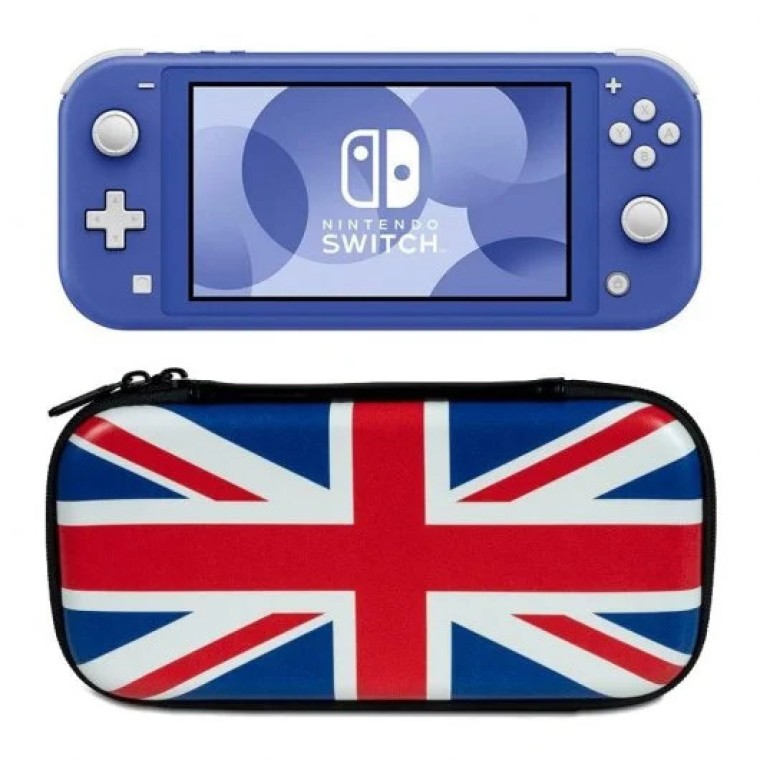 Nintendo Switch Lite Azul + BigBen Funda de Transporte Rígida UK