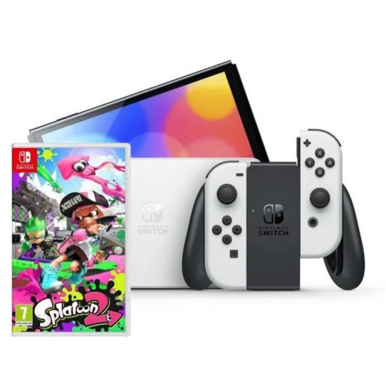 Nintendo Pack Switch OLED Blanca + Splatoon 2