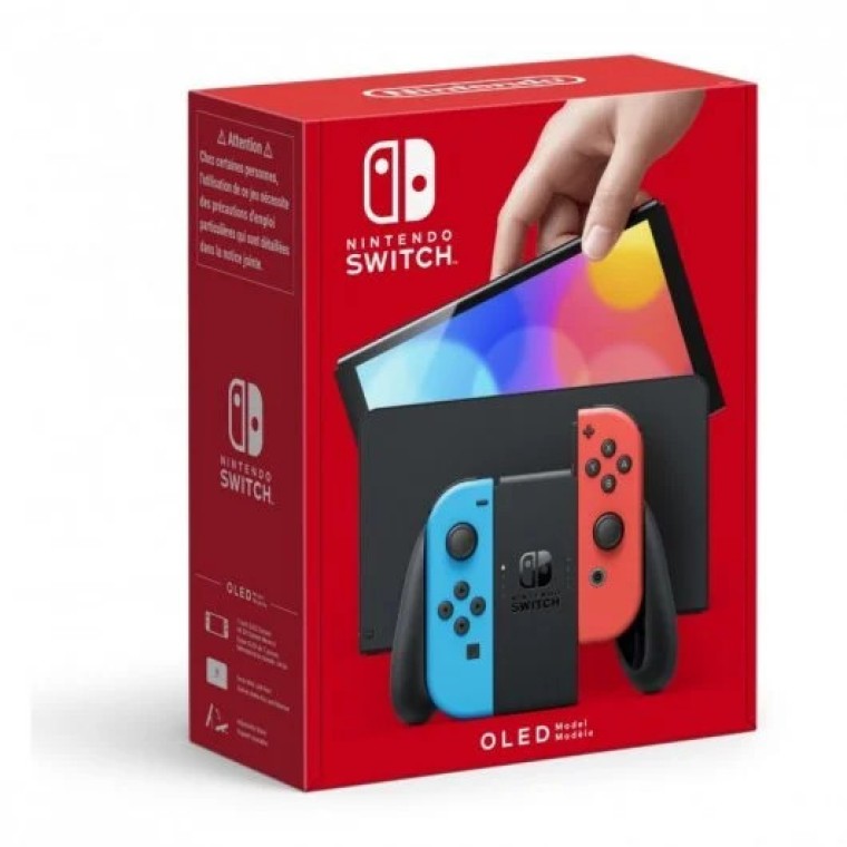 Nintendo Switch OLED Azul Neón/Rojo Neón + Mario Golf Super Rush