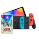 Nintendo Pack Switch OLED Azul Neón/Rojo Neón + The Legend of Zelda: Skyward Sword HD