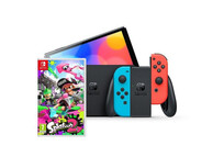 Nintendo Pack Switch OLED Azul Neón/Rojo Neón + Splatoon 2 Nintendo Pack Switch OLED Azul Neón/Rojo Neón + Splatoon 2