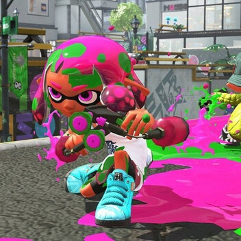 Nintendo Pack Switch OLED Azul Neón/Rojo Neón + Splatoon 2 Nintendo Pack Switch OLED Azul Neón/Rojo Neón + Splatoon 2