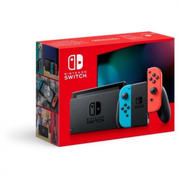 Nintendo Pack Switch Azul Neón/Rojo Neón + Minecraft: Nintendo Switch Edition