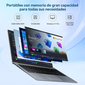 Portátil Vanwin 16 Intel Alder Lake N95/16GB/512GB SSD/15.6"
