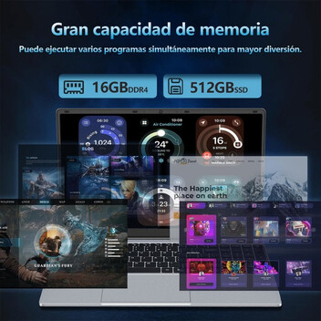 Portátil Vanwin 15.6" Intel Celeron N5095 16GB 512GB SSD FHD Windows 11 Pro Portátil Vanwin 15.6" Intel Celeron N5095 16GB 512GB SSD FHD Windows 11 Pro