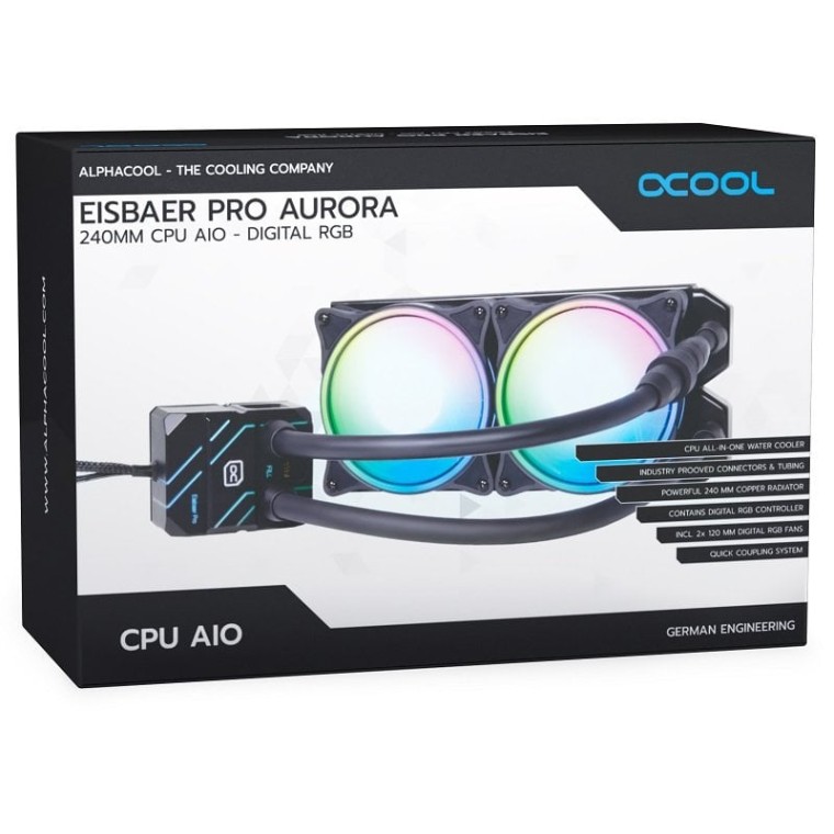 Alphacool Eisbaer Pro Aurora 240 ARGB Kit de Refrigeración Líquida 240mm