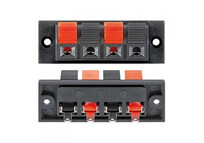 Goobay Conjunto de 4 Bornes para Altavoz Rectangular Negro Goobay Conjunto de 4 Bornes para Altavoz Rectangular Negro