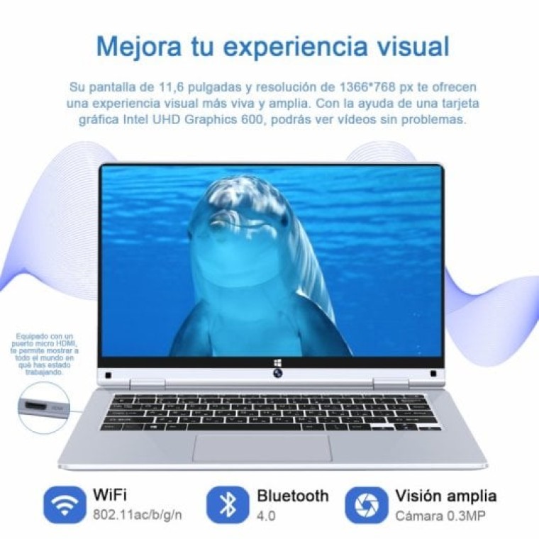 Vanwin Notebook 360 Intel N4020C/8GB/512GB SSD/11.6" Táctil