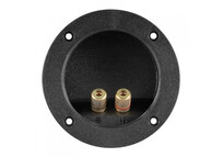 Goobay Conjunto de 2 Bornes Dorados para Altavoz Redondo Negro