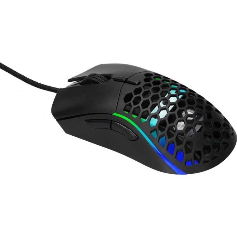 Preyon Hawk Customizable Ratón Gaming Óptico RGB 12400 DPI Negro