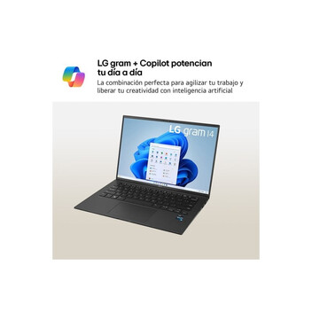 Portátil LG Gram 14″ i5-1334U 16GB 512GB SSD Ultraligero 24,5h W11 Black