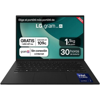 Portátil LG Gram 14ZD90T 14" Intel Core Ultra 7 255H 16GB 1TB AI Boost Dolby Atmos Portátil LG Gram 14ZD90T 14" Intel Core Ultra 7 255H 16GB 1TB AI Boost Dolby Atmos