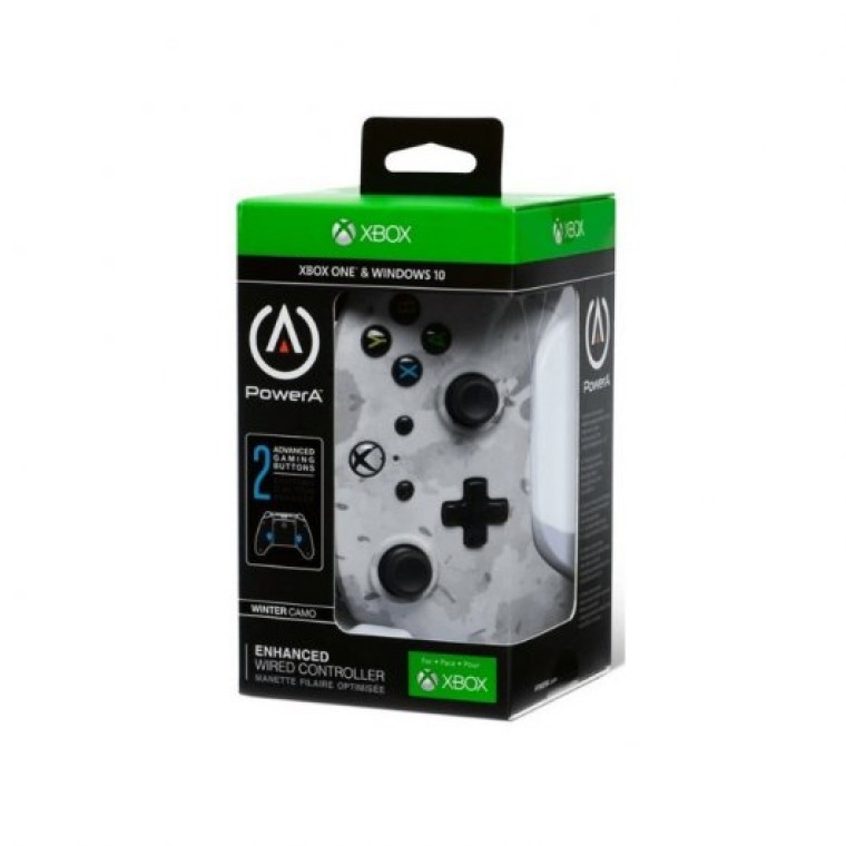 Power A Mando Camo Snow con Cable para Xbox One