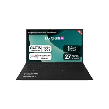 Portátil LG Gram 15Z80T-G.AU75B 15.6" AMD Ryzen AI 7-350 16GB 512GB SSD FHD AI Windows 11 Home