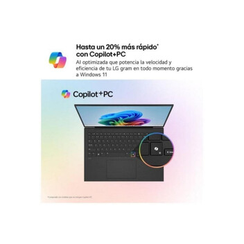 Portátil LG Gram 15Z80T-G.AU75B 15.6" AMD Ryzen AI 7-350 16GB 512GB SSD FHD AI Windows 11 Home