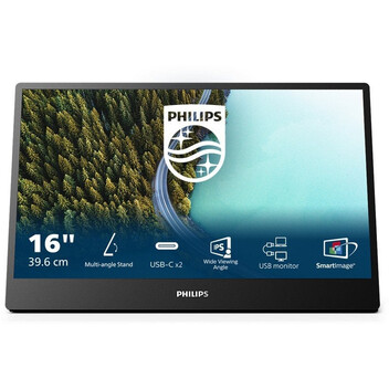 Monitor Philips 3000 Series 16B1P3302D/00 15.6" 1080p 75Hz IPS USB-C Low Blue Light Portátil VESA Monitor Philips 3000 Series 16B1P3302D/00 15.6" 1080p 75Hz IPS USB-C Low Blue Light Portátil VESA